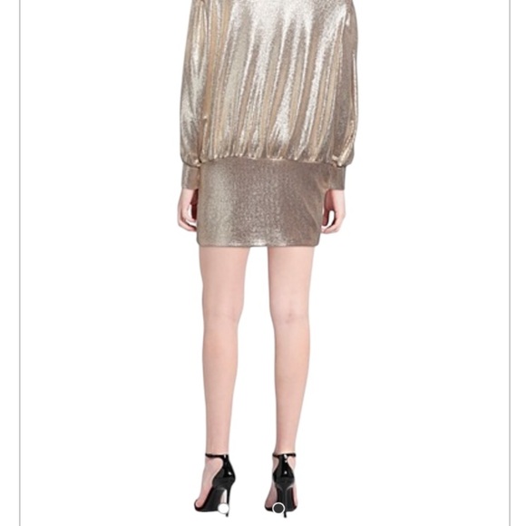 Norma Walters Neiman Marcus Exclusive Silk Dress Long Blouse Gold Sz 8 Hong Kong - Picture 2 of 12